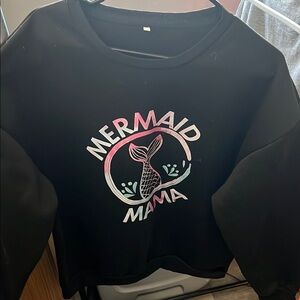 Black 'Mermaid Mama' Sweatshirt